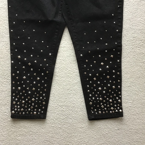 DG2 by DIANE GILMAN BLACK SIZE P2X PANTS WITH SILVER BLING - Picture 2 of 7